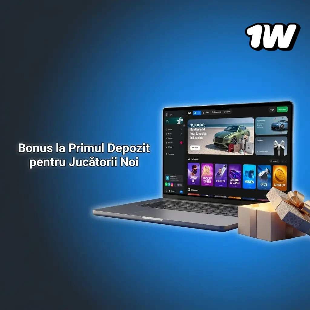 Bonus la primul depozit 1W până la 500% pentru jucători noi din România, valabil casino și pariuri sportive