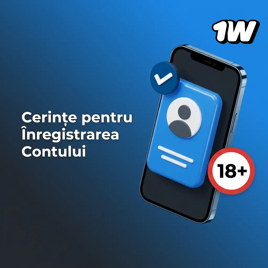 Cerințe înregistrare cont 1W: vârsta minimă 18 ani, rezidență România, date reale și verificarea identității