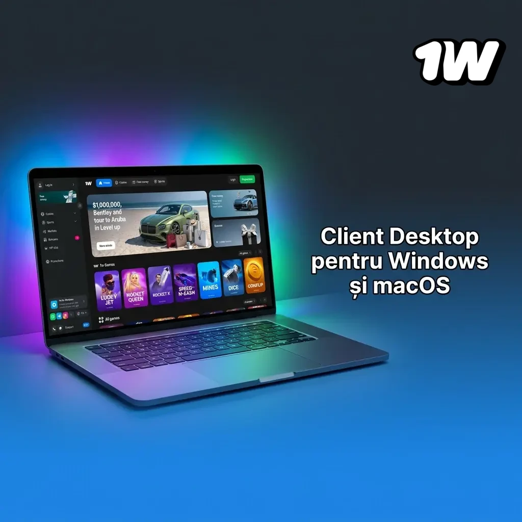 Platformă 1w accesibilă pe Windows și macOS prin browser modern, fără aplicație dedicată