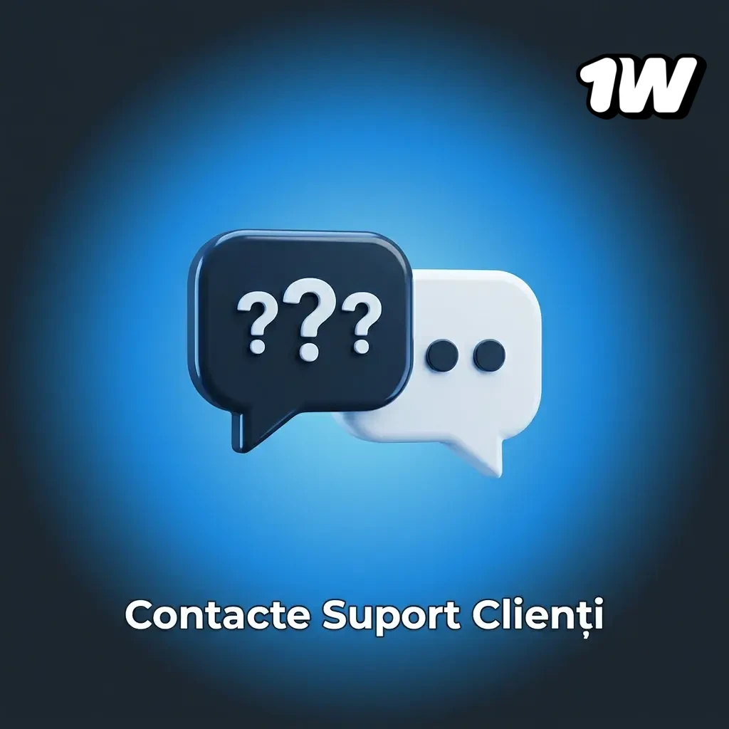Contacte suport clienți 1W: Live Chat, Email, Telegram, WhatsApp, disponibile 24/7 pentru plăți și tranzacții