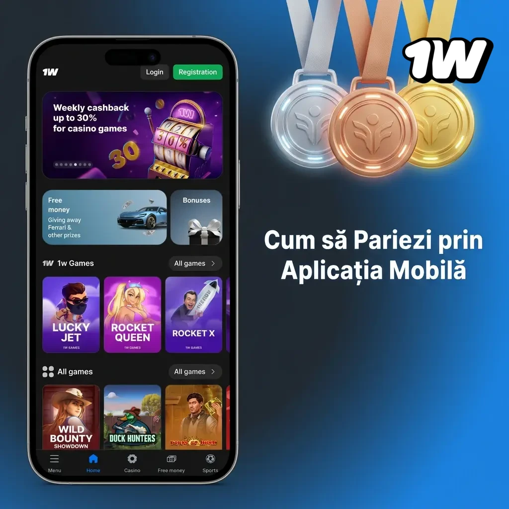 Ghid pas cu pas pentru plasarea unui pariu prin aplicația mobilă 1W pe pariuri sportive