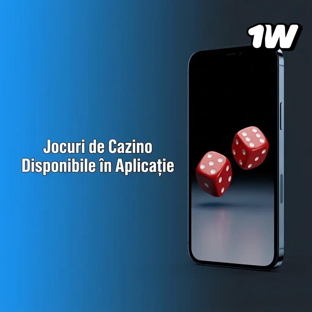 Jocuri de cazino disponibile în aplicația 1w: sloturi, ruletă, blackjack și baccarat live cu dealeri reali