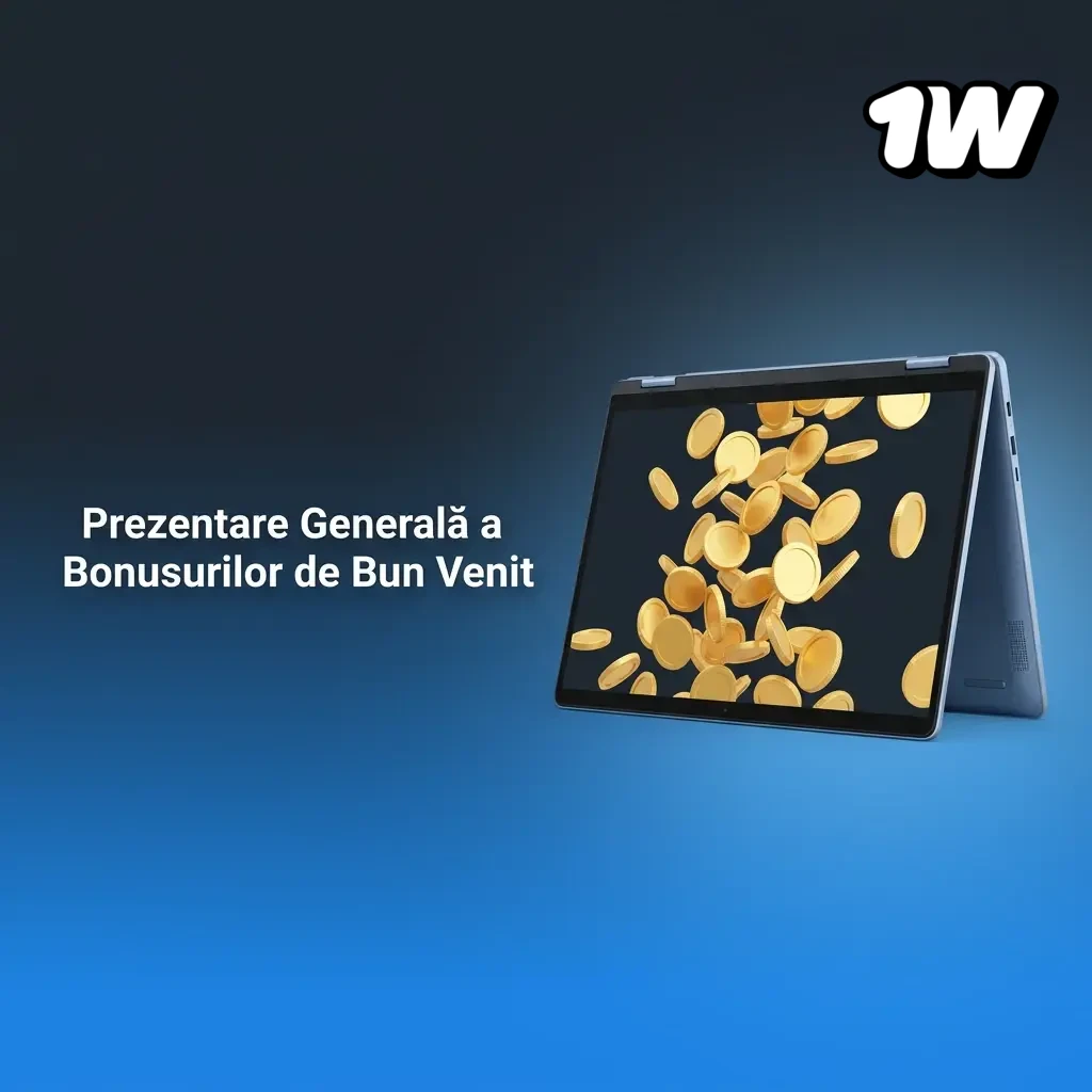 Tabel cu bonusurile de bun venit 1W: casino 100% până la 500 RON, sportsbook 100%, combinat 500% până la 2500 RON