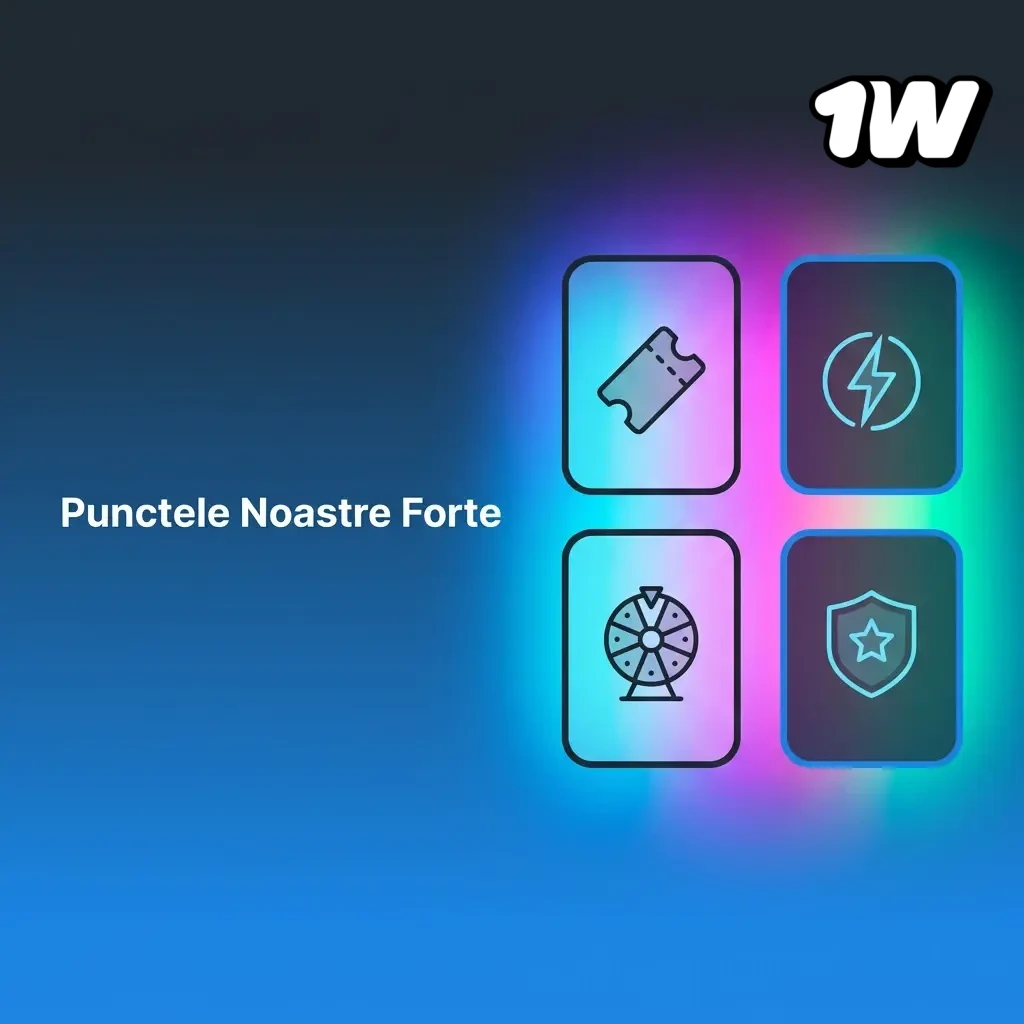 Punctele forte ale site-ului 1w: cote competitive, piețe variate, crypto rapid, suport 24/7 și securitate SSL