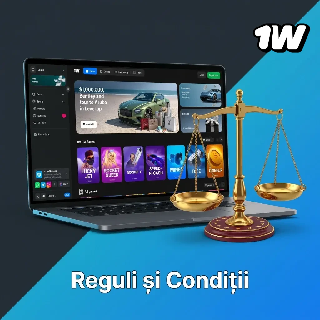 Reguli și condiții de utilizare platformă 1w România: vârstă minimă, KYC, bonusuri și restricții cont