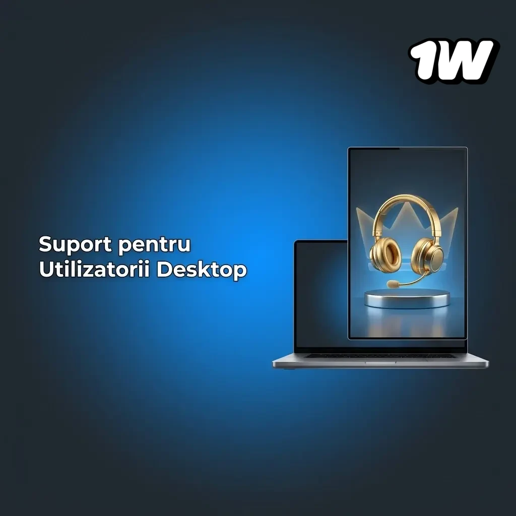 Suport pentru utilizatorii desktop 1w: chat live 24/7, email și rețele sociale disponibile