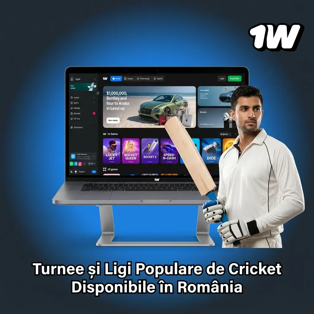 Turnee de cricket disponibile pe 1W în România: ICC World Cup, IPL, T20, The Ashes și ligi regionale