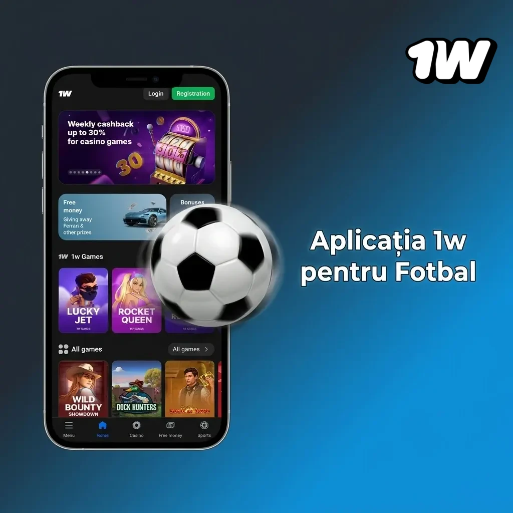 Aplicația mobilă 1w pentru pariuri pe fotbal – disponibilă pe Android și iOS în România