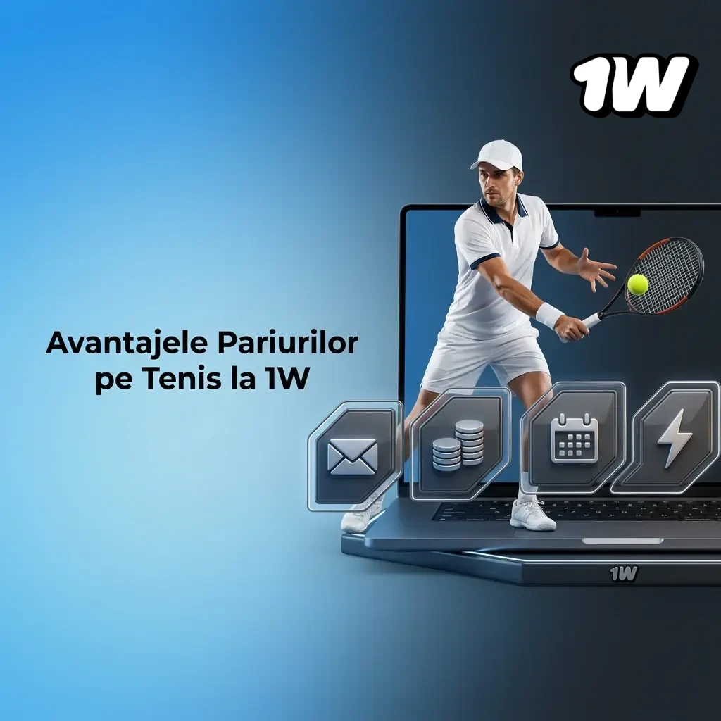 Avantajele pariurilor pe tenis la 1W: cote competitive, piețe variate, live betting și licență legală în România