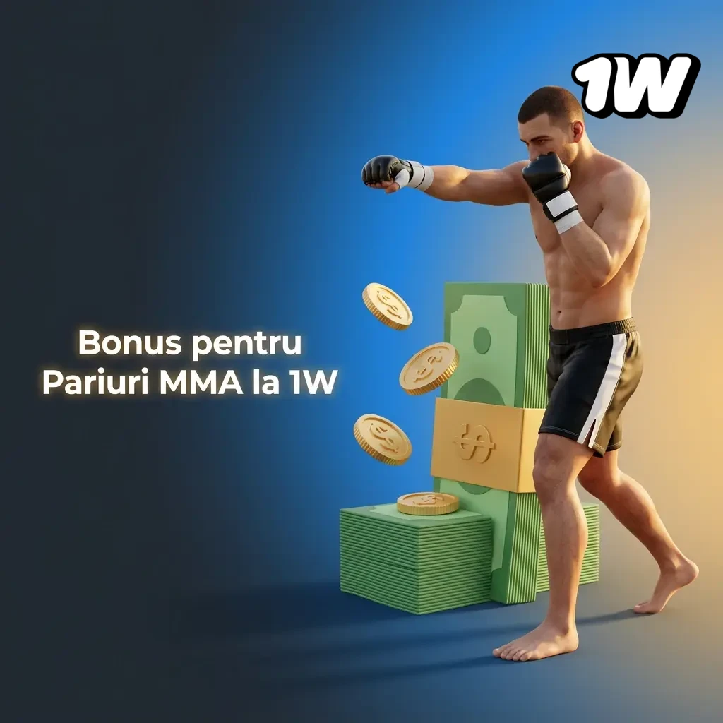 Bonus de bun venit 1W pentru pariuri MMA, condiții de rulaj și cote minime eligibile la prima depunere