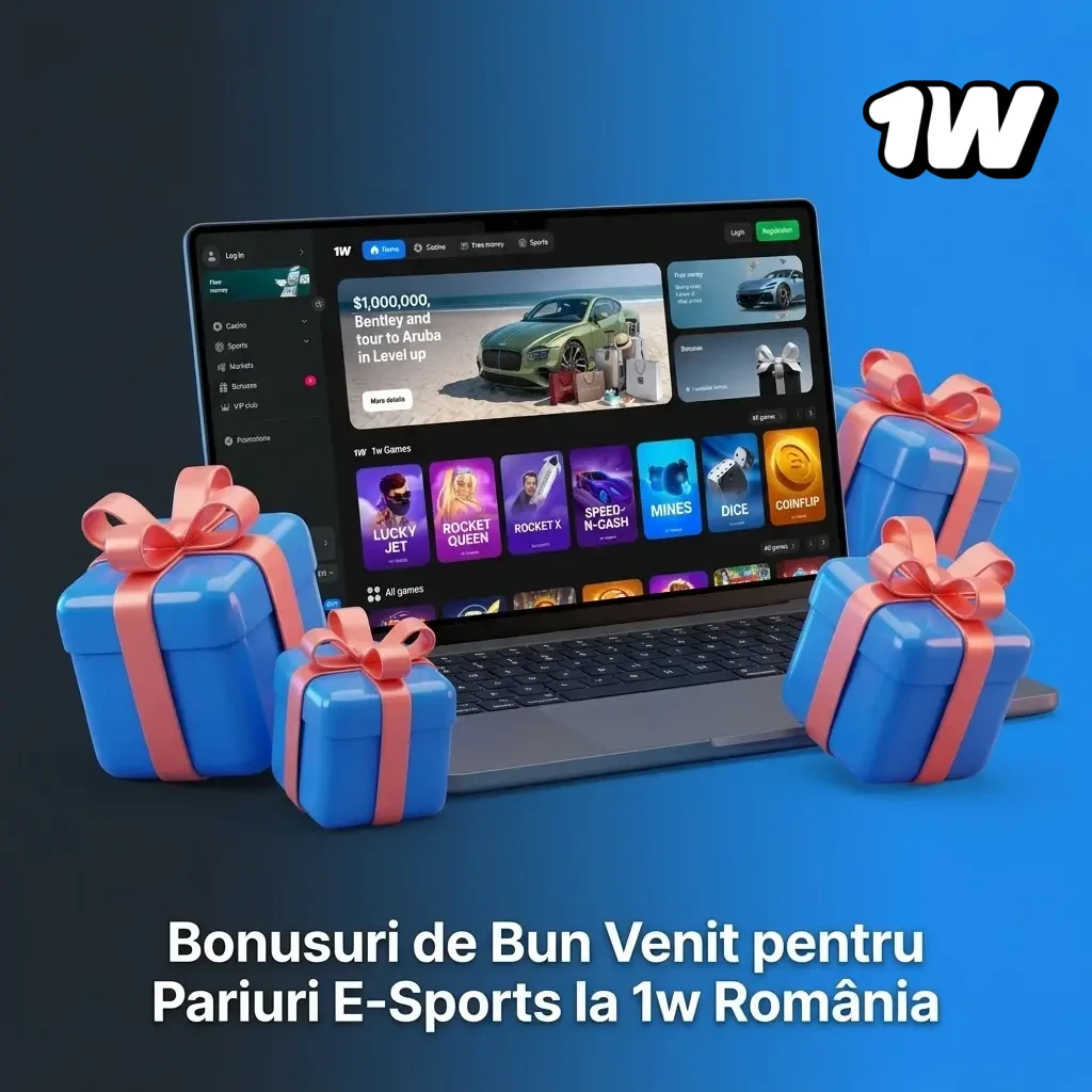 Bonus de bun venit până la 500% pentru pariuri e-sports pe platforma 1w România