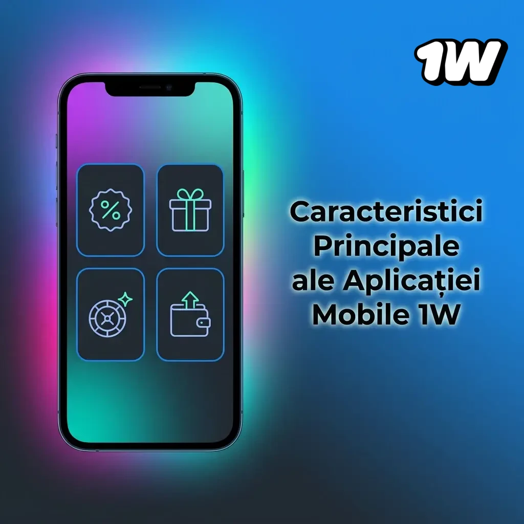 Aplicația mobilă 1W pentru iOS cu interfață română, pariuri live, cazino și bonus până la 500%