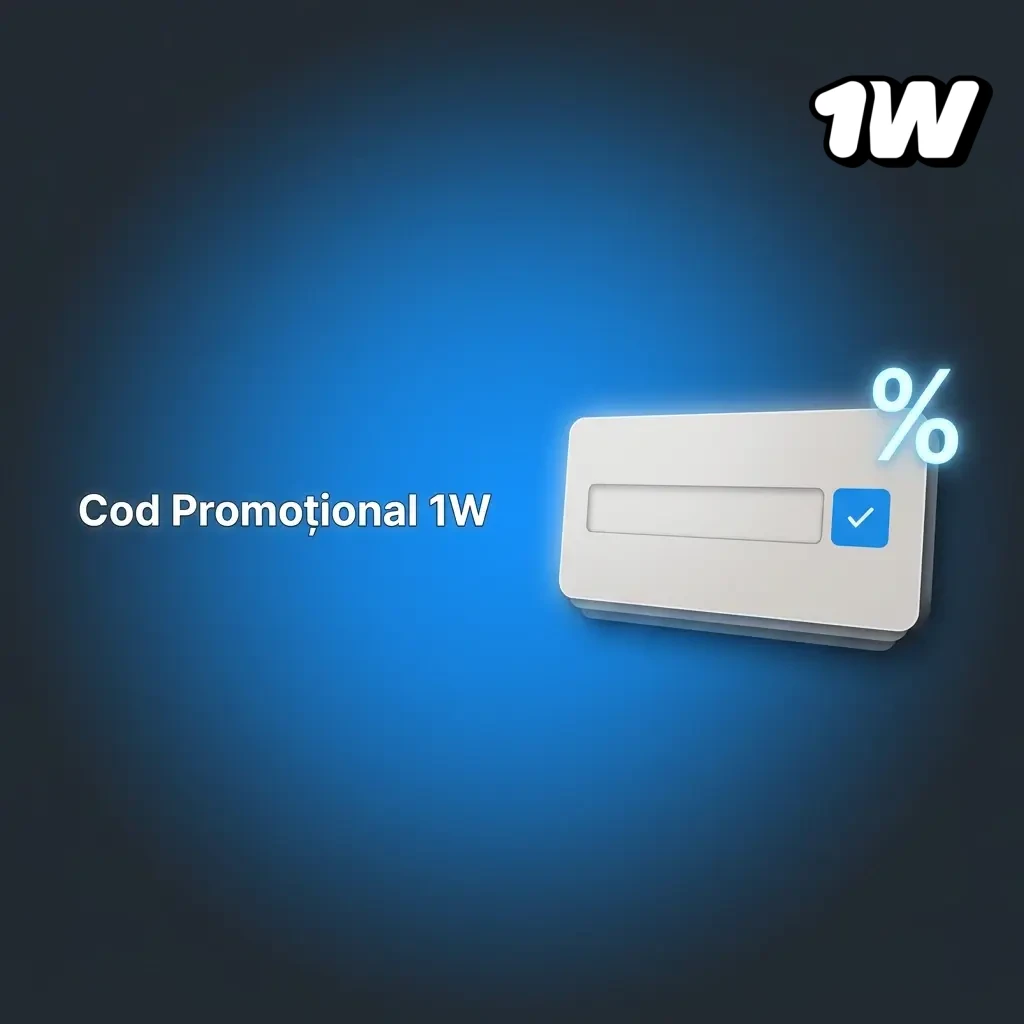 Cod promoțional 1W pentru bonus la depozit - introducere cod promo la înregistrare cont nou