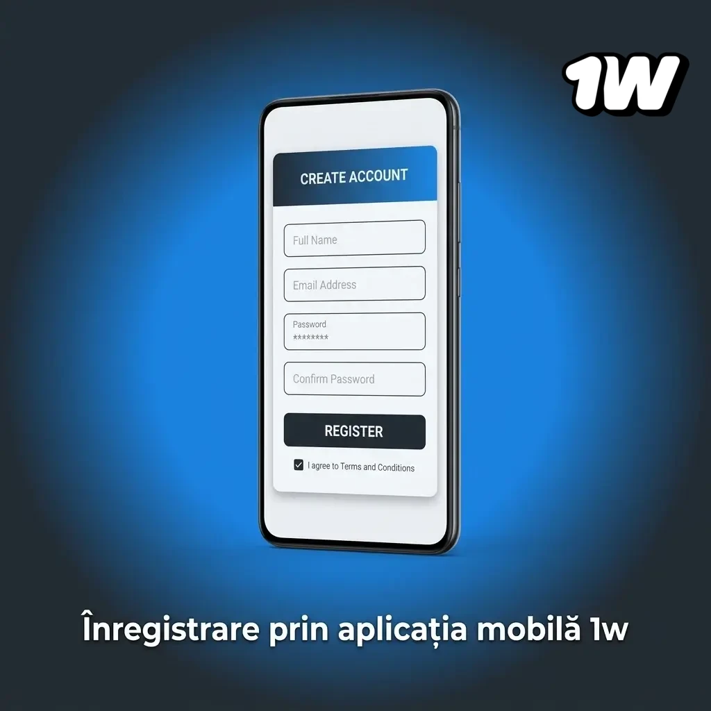 Înregistrare cont nou prin aplicația mobilă 1w pe Android și iOS, pași simpli și rapizi