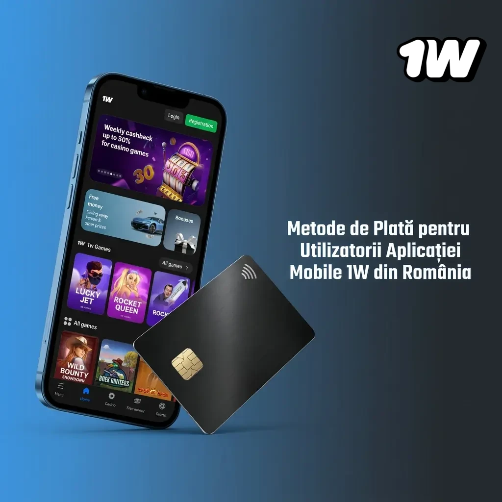 Metode de plată disponibile în aplicația mobilă 1W pentru utilizatorii din România: carduri, crypto, transfer bancar
