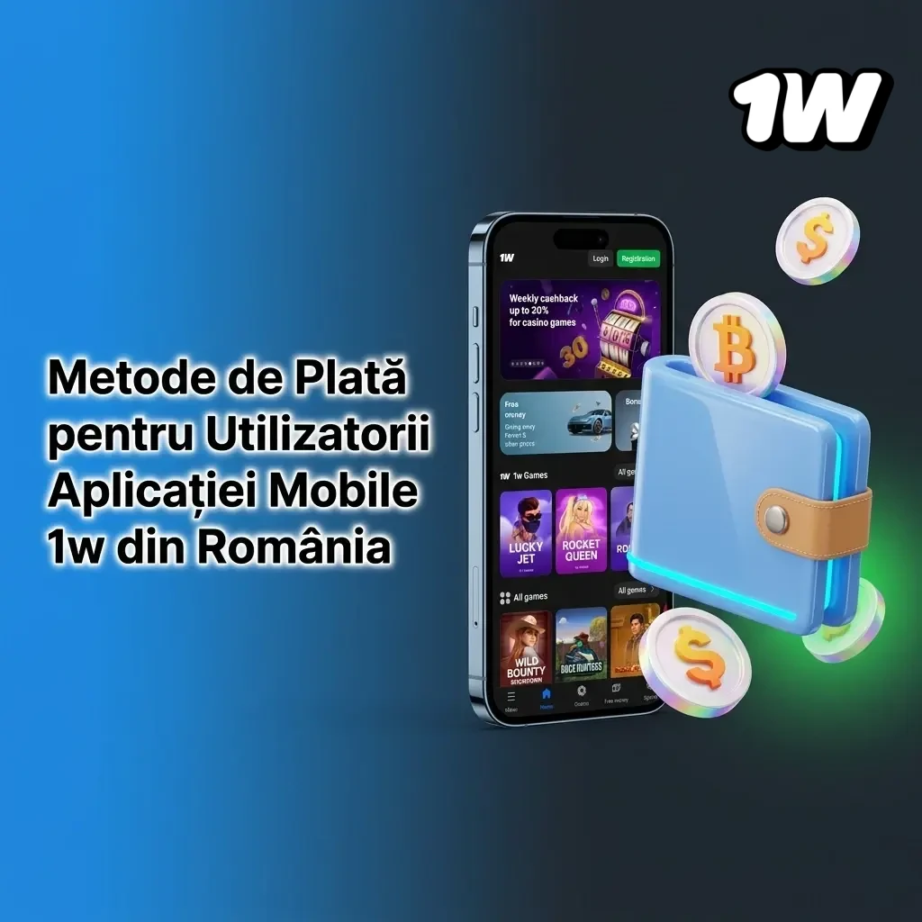 Metode de plată aplicația 1w România: card, transfer bancar, portofele electronice, crypto, plăți mobile