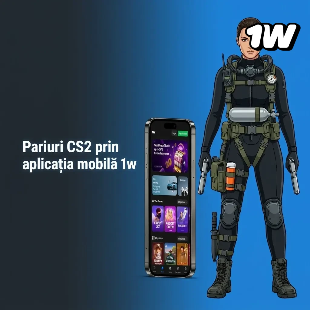Pariuri CS2 pe aplicația mobilă 1w: plasează pariuri live și urmărește scoruri în timp real