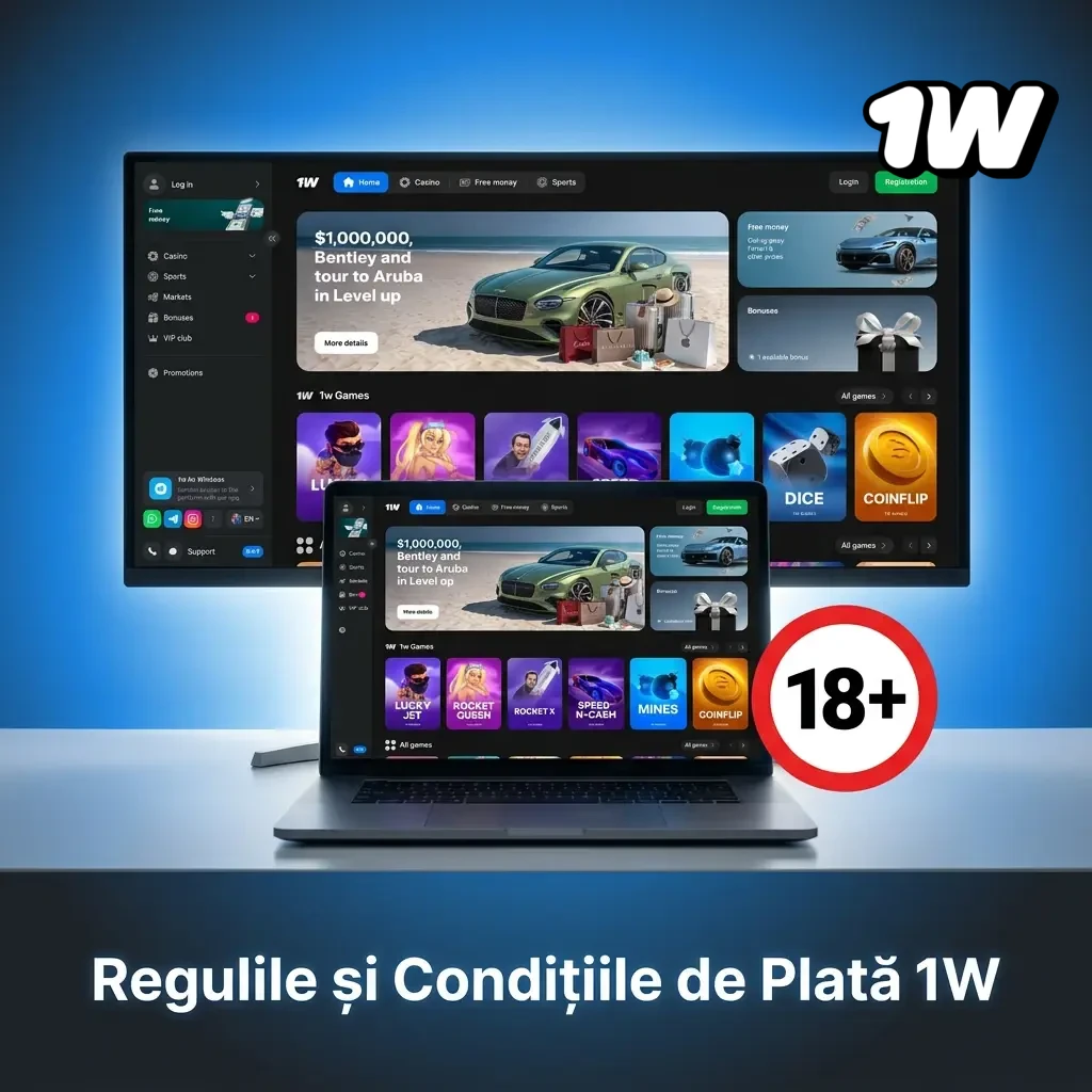 Regulile și condițiile de plată 1W: depuneri, retrageri, KYC și limite de tranzacție în România