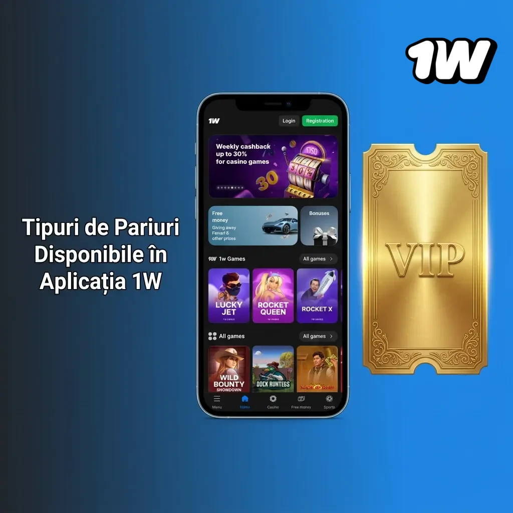Tipuri de pariuri în aplicația 1W: simplu, acumulator, triplu, system bet și live betting